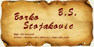 Borko Stojaković vizit kartica